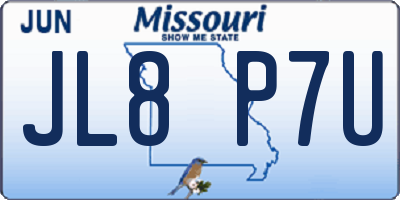 MO license plate JL8P7U
