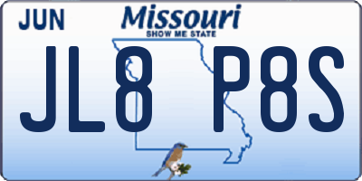 MO license plate JL8P8S