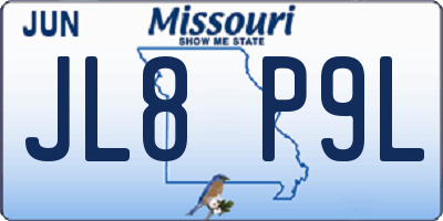 MO license plate JL8P9L