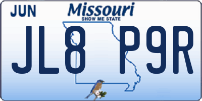 MO license plate JL8P9R