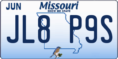 MO license plate JL8P9S