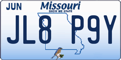 MO license plate JL8P9Y
