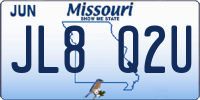 MO license plate JL8Q2U