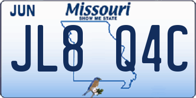 MO license plate JL8Q4C