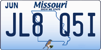 MO license plate JL8Q5I