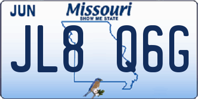 MO license plate JL8Q6G