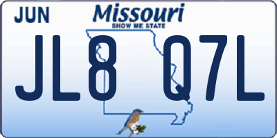 MO license plate JL8Q7L