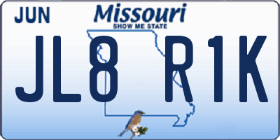 MO license plate JL8R1K