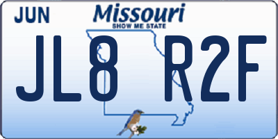 MO license plate JL8R2F
