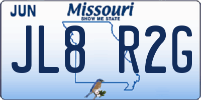 MO license plate JL8R2G