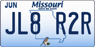 MO license plate JL8R2R