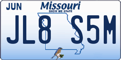 MO license plate JL8S5M