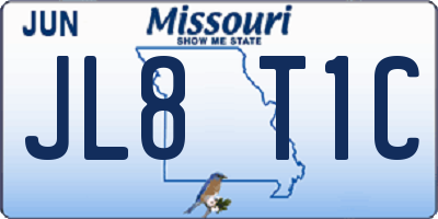 MO license plate JL8T1C