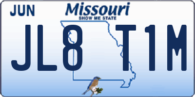 MO license plate JL8T1M