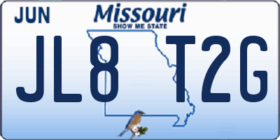 MO license plate JL8T2G