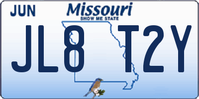 MO license plate JL8T2Y