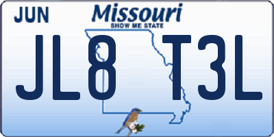 MO license plate JL8T3L