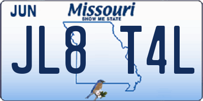 MO license plate JL8T4L