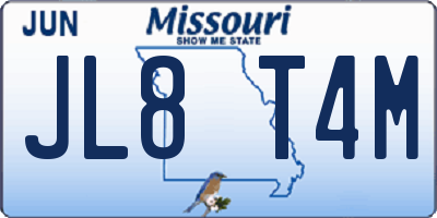 MO license plate JL8T4M