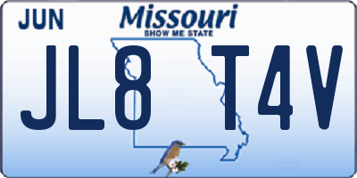MO license plate JL8T4V
