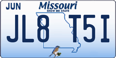 MO license plate JL8T5I
