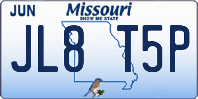 MO license plate JL8T5P