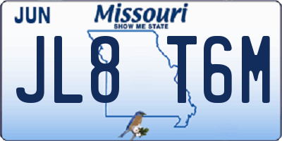 MO license plate JL8T6M
