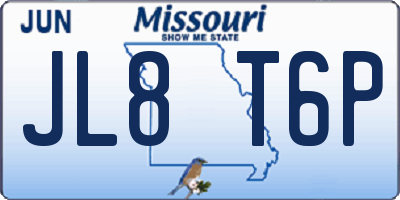MO license plate JL8T6P