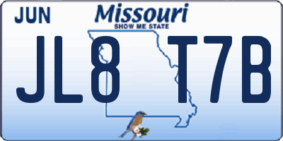 MO license plate JL8T7B