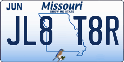 MO license plate JL8T8R