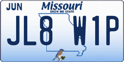 MO license plate JL8W1P