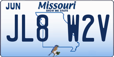 MO license plate JL8W2V
