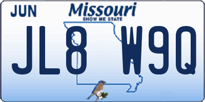 MO license plate JL8W9Q