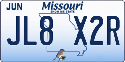 MO license plate JL8X2R
