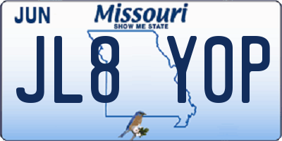 MO license plate JL8Y0P