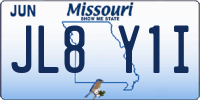 MO license plate JL8Y1I