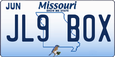 MO license plate JL9B0X