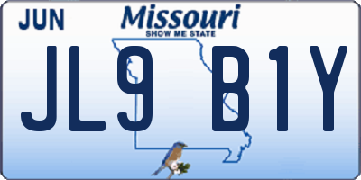 MO license plate JL9B1Y