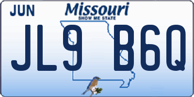 MO license plate JL9B6Q