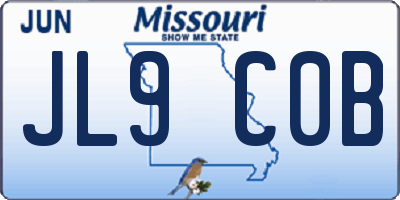 MO license plate JL9C0B