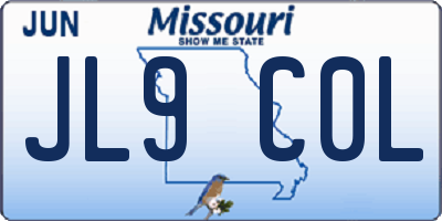 MO license plate JL9C0L