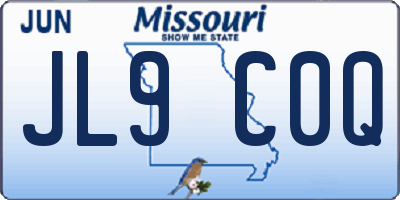 MO license plate JL9C0Q