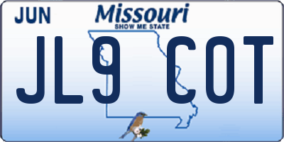 MO license plate JL9C0T
