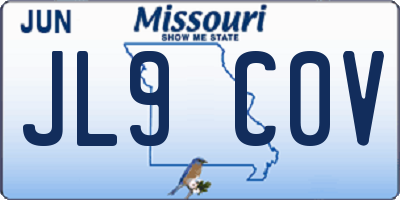 MO license plate JL9C0V