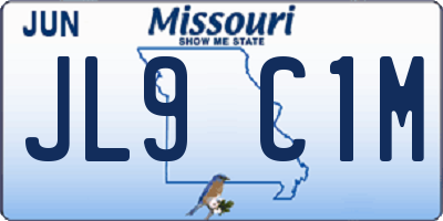 MO license plate JL9C1M