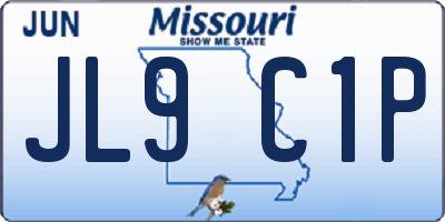 MO license plate JL9C1P