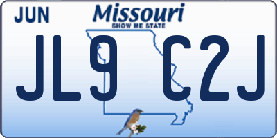 MO license plate JL9C2J