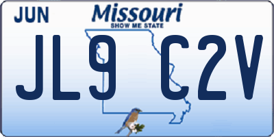 MO license plate JL9C2V