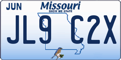 MO license plate JL9C2X