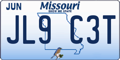MO license plate JL9C3T